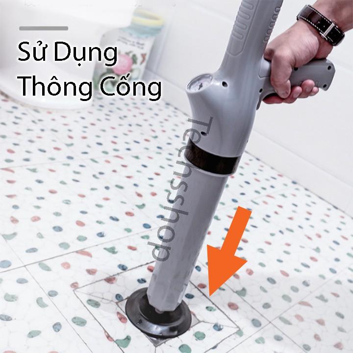 Dụng Cụ Thông Tắc Bồn Cầu Khí Nén Bơm Trực Tiếp - Thông Cống, Bồn Rửa Loại 2