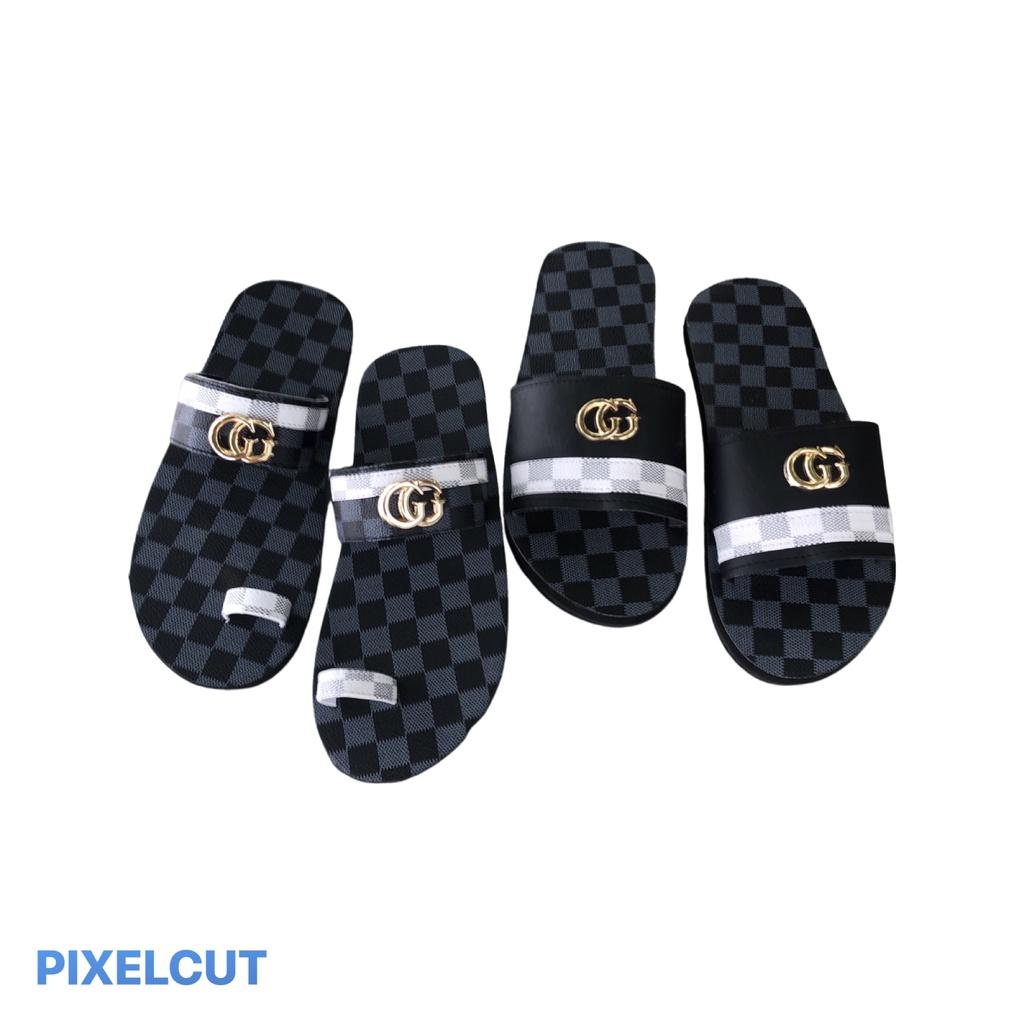 combo dép cặp nam và nữ sandal đồng nai ( đế ca rô xanh đen quai cùng màu ) size từ 35 nữ đến 42 nam size khác ib chọn