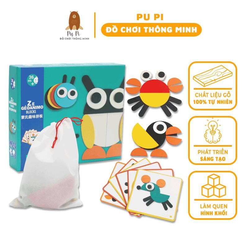 Ghép Hình Gỗ, Đồ Chơi Xếp Hình Con Vật Fun Board, Giáo Cụ, Phát Triển Trí Tuệ, Tăng Cường Trí Thông Minh