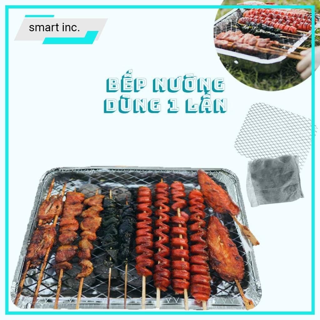 Bếp Nướng Than BBQ Lò Nướng Than Vỉ Nướng Ngoài Trời Dùng 1 Lần