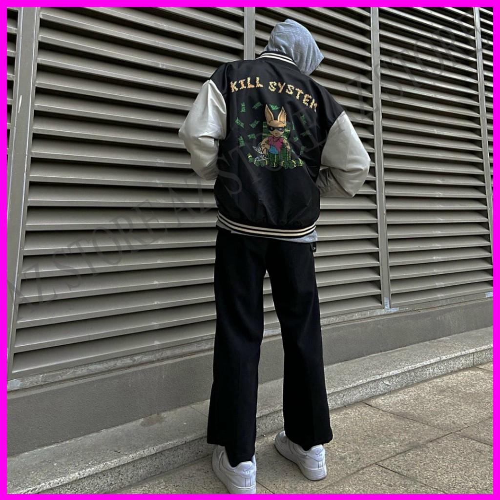 Áo Khoác Dù Nam Nữ Unisex - Áo Khoác Bomber SYSTEM Phối Tay