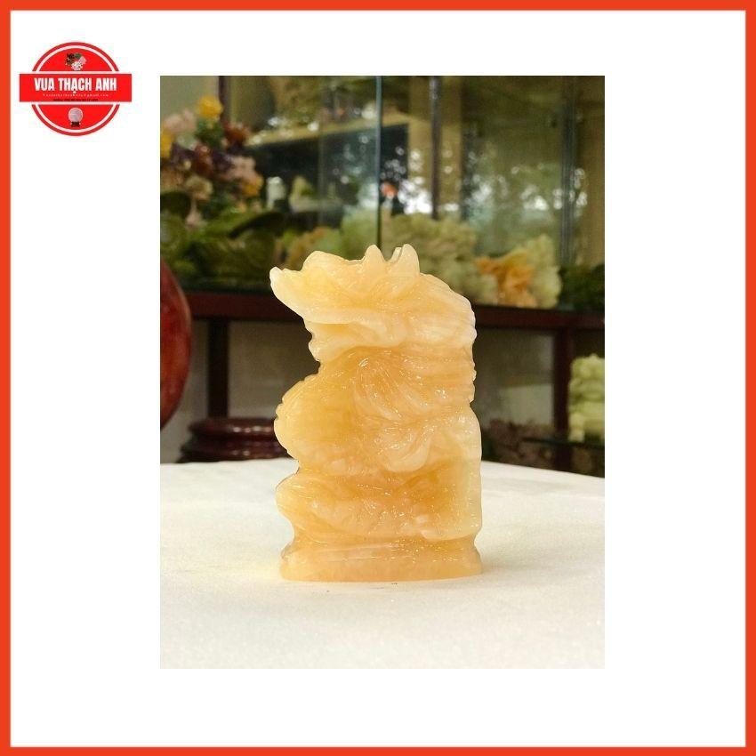 Tượng Đá Hình Rồng Ngọc Hoàng Long Trang Trí Bàn Làm Việc 7*10cm nặng 200g Đá Nguyên Khối