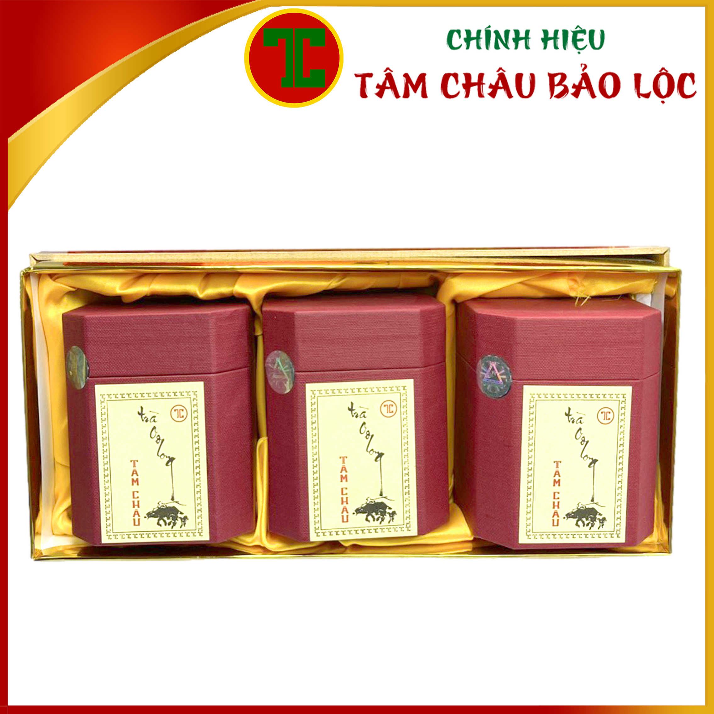 Hộp Trà Oolong Thuần Đỏ 100G/300G Đẳng Cấp - Chính hiệu TÂM CHÂU BẢO LỘC