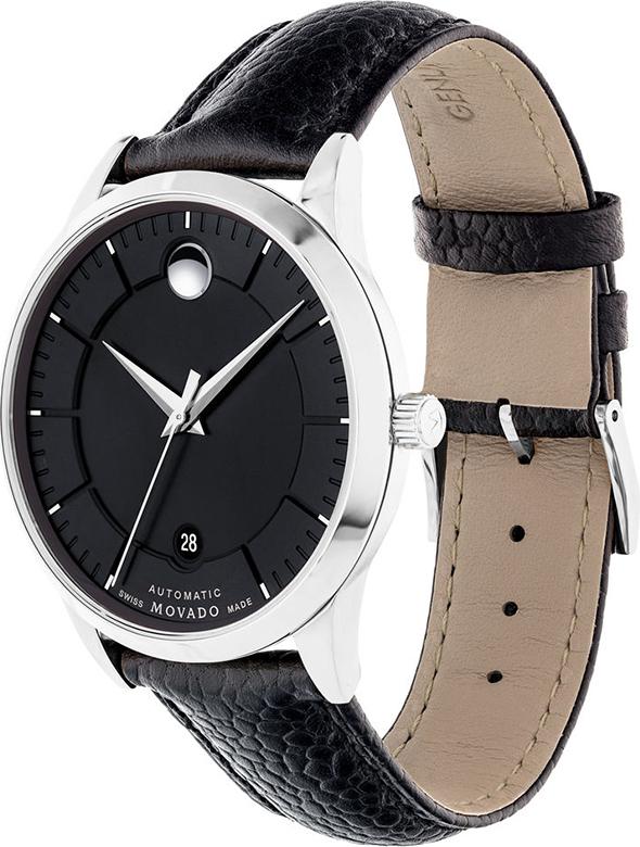 Đồng Hồ Nam Dây Da Movado 0607019 (39.5mm) - Đen