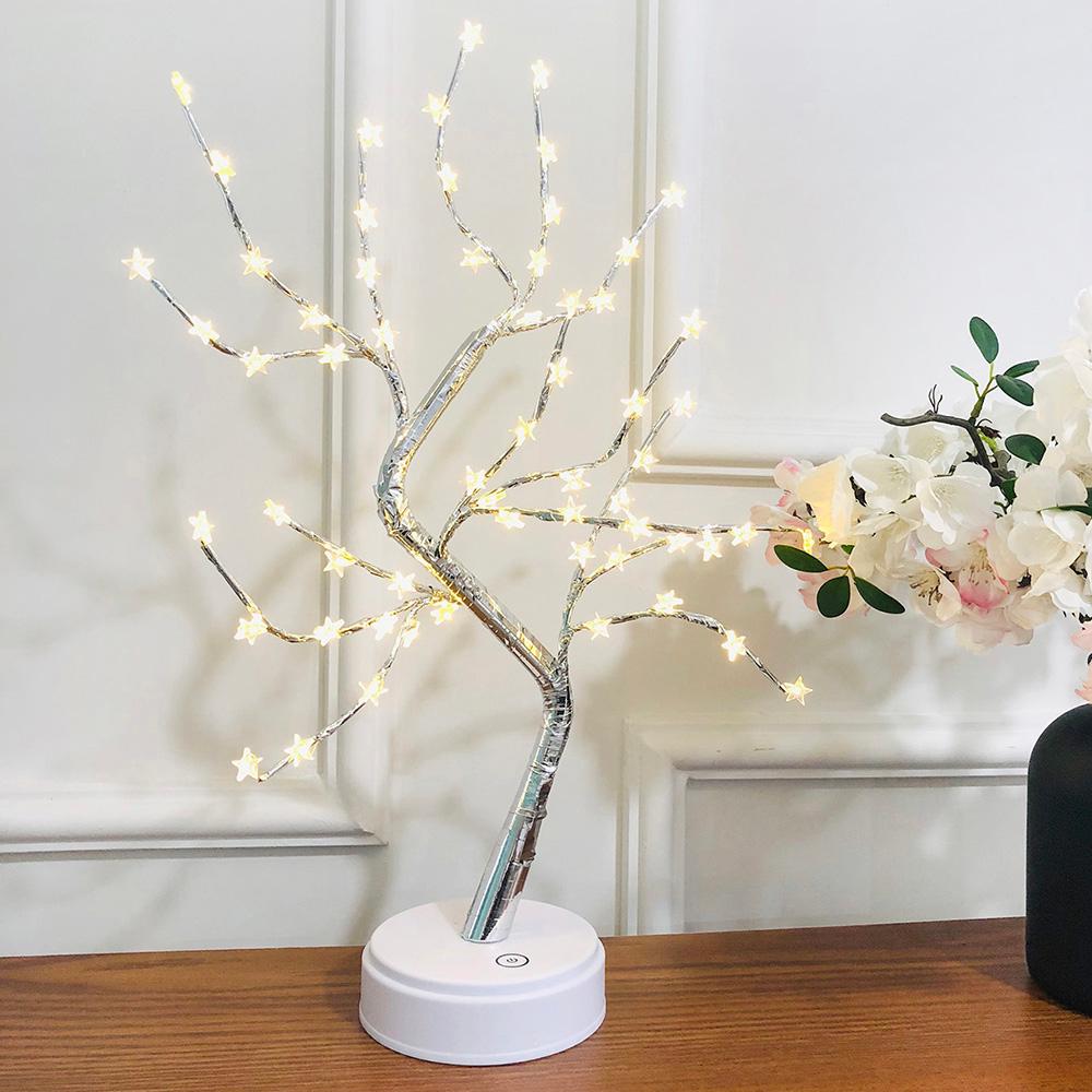 Đèn Ngủ Led Bz1273 Hình Cây Thông Bằng Đồng Có Thể Gập Lại Tiện Dụng