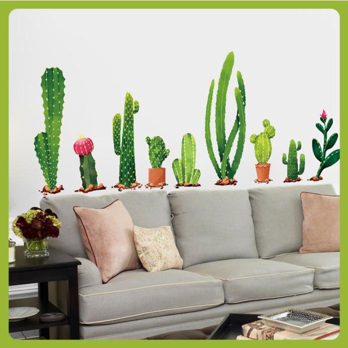 Decal trang trí tường - Xương Rồng Nhiều mẫu khác nhau