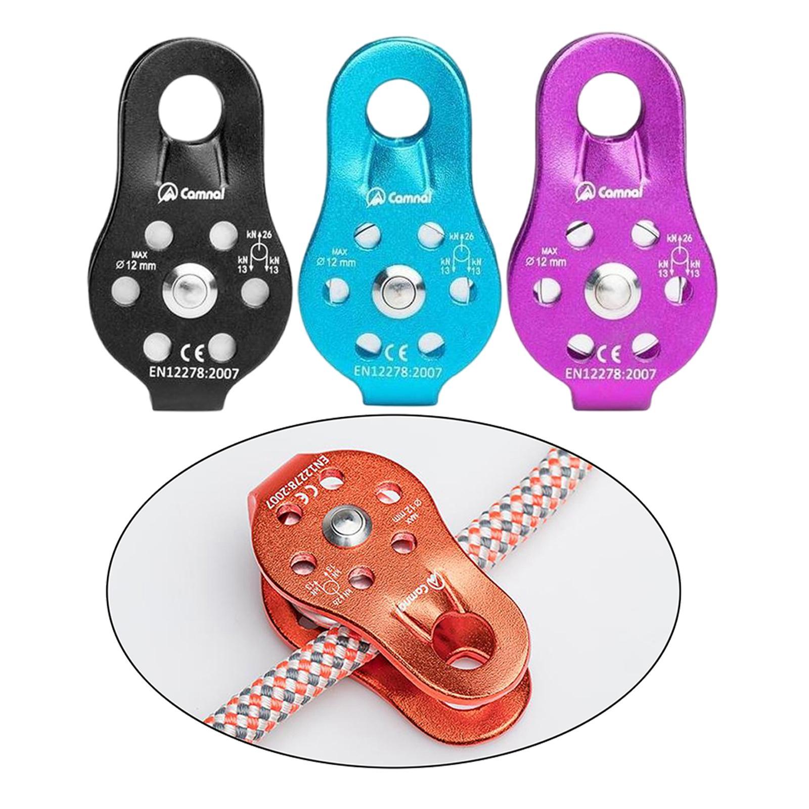 Outdoor Caving Lifting Rock Climbing Fixed Rope Pulley Equipment 26KN .