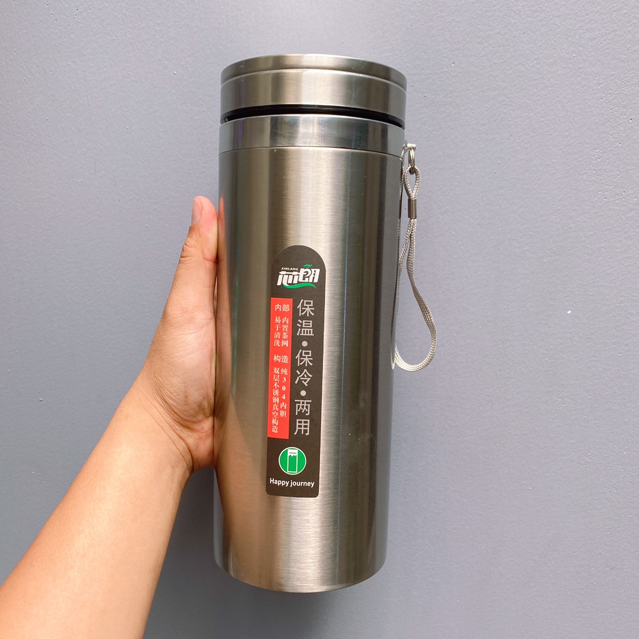 Bình Giữ Nhiệt Inox 304 1200ml Giữ Nhiệt Trên 12H - Kèm Lọc Trà-