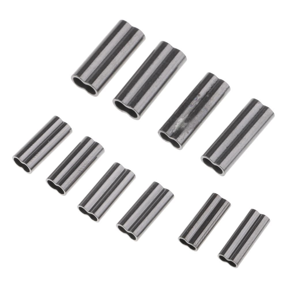 300pcs Double Barrel Crimp Sleeves Fishing Line Tube Connectors for Rigs Made of High Quality Copper Material Durable to use