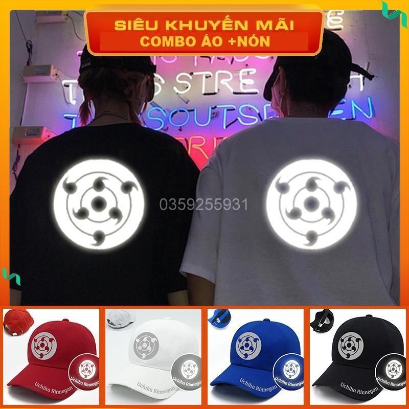 Combo Áo Thun Phản Quang + Nón Phản Quang Naruto - Rinnegan