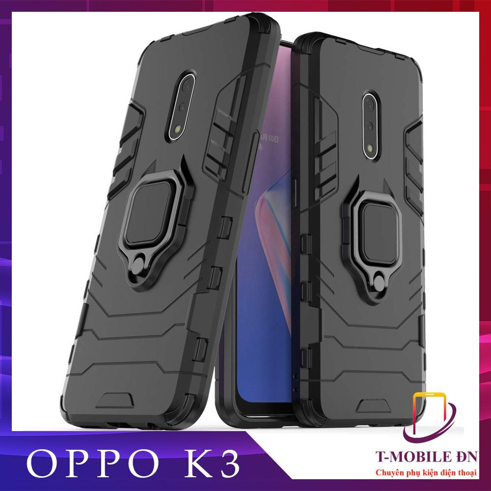 Ốp lưng cho Oppo K3 iron man chống sốc kèm nhẫn xoay chống xem video bảo vệ camera