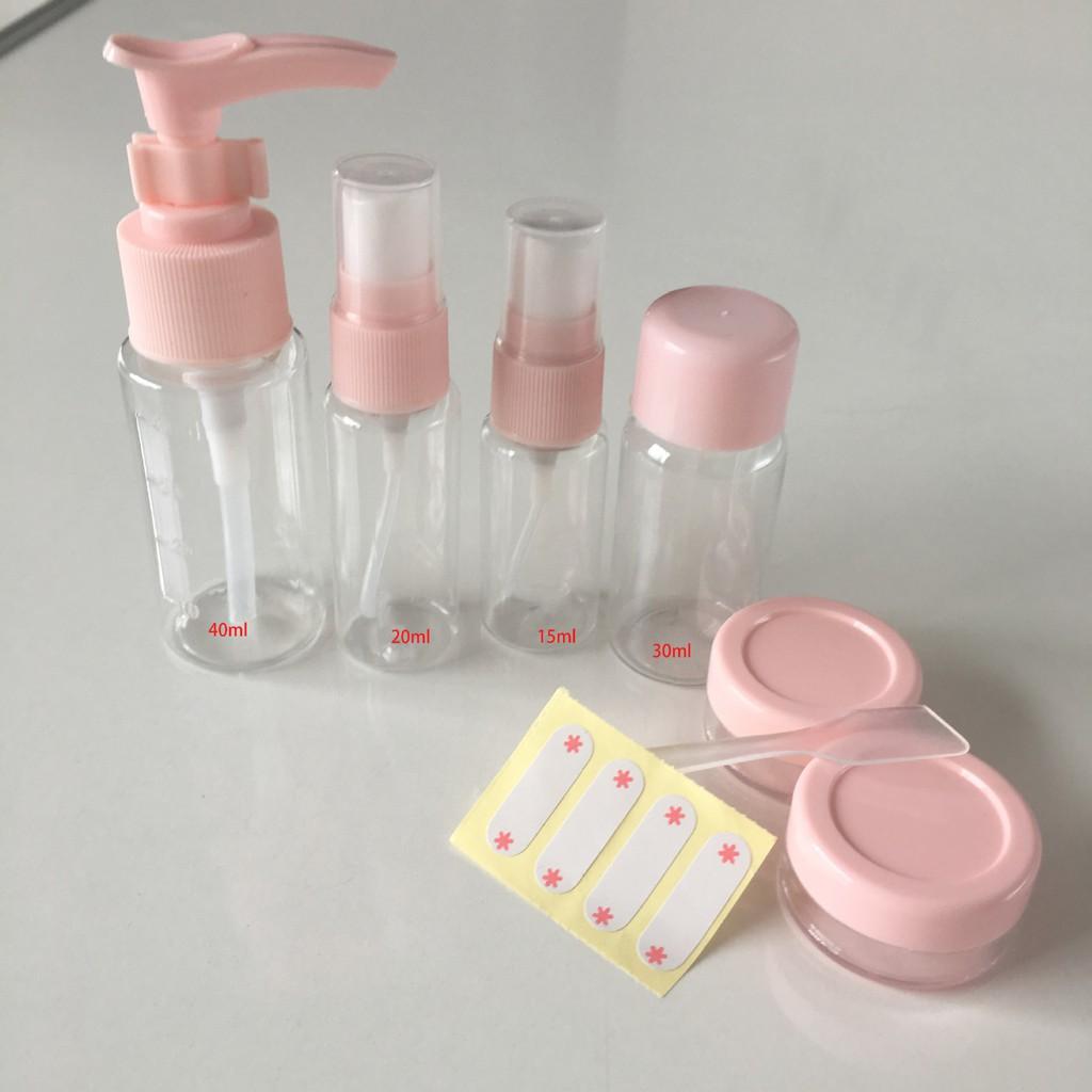 Combo 2 bộ chiết mỹ phẩm 7 chi tiết Hàn Quốc
