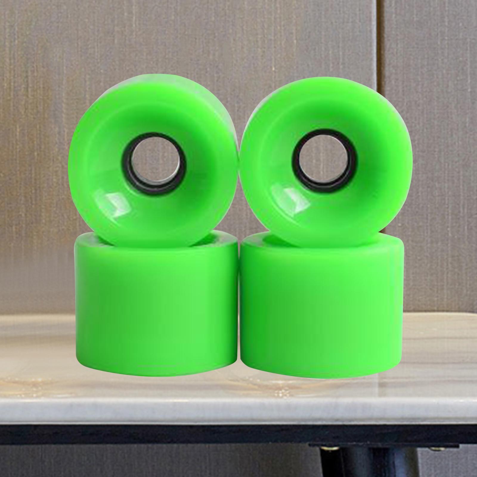 4x 78A Hardness Skateboard Wheels 70X51mm Longboard Roller Parts Green