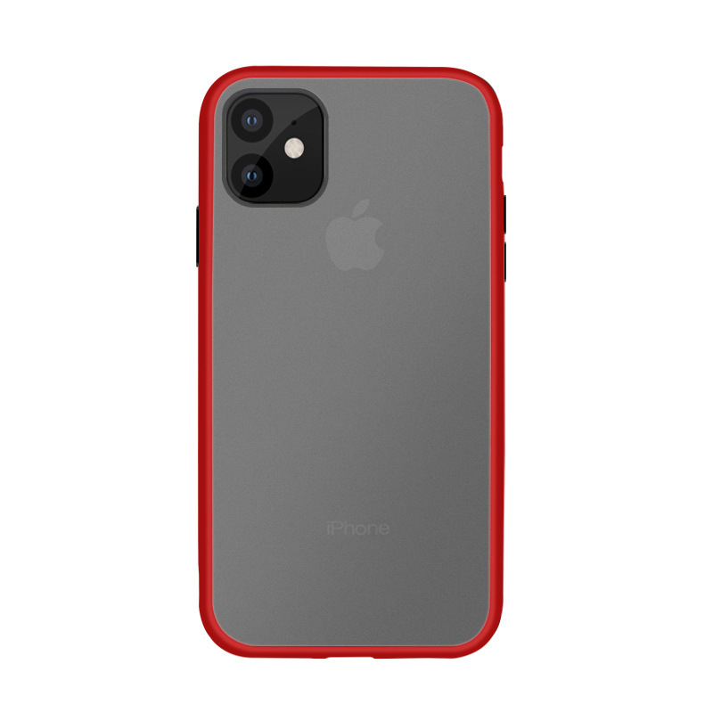 Ốp lưng nhám viền màu chống sốc cho các dòng máy iPhone