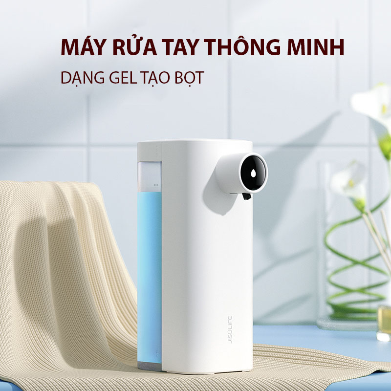 Máy Rửa Tay Cảm Biến Tạo Bọt Tự Động Jisulife AH01-Tạo Bọt Nhanh 25s-Dung Tích 300ml-Hàng chính hãng