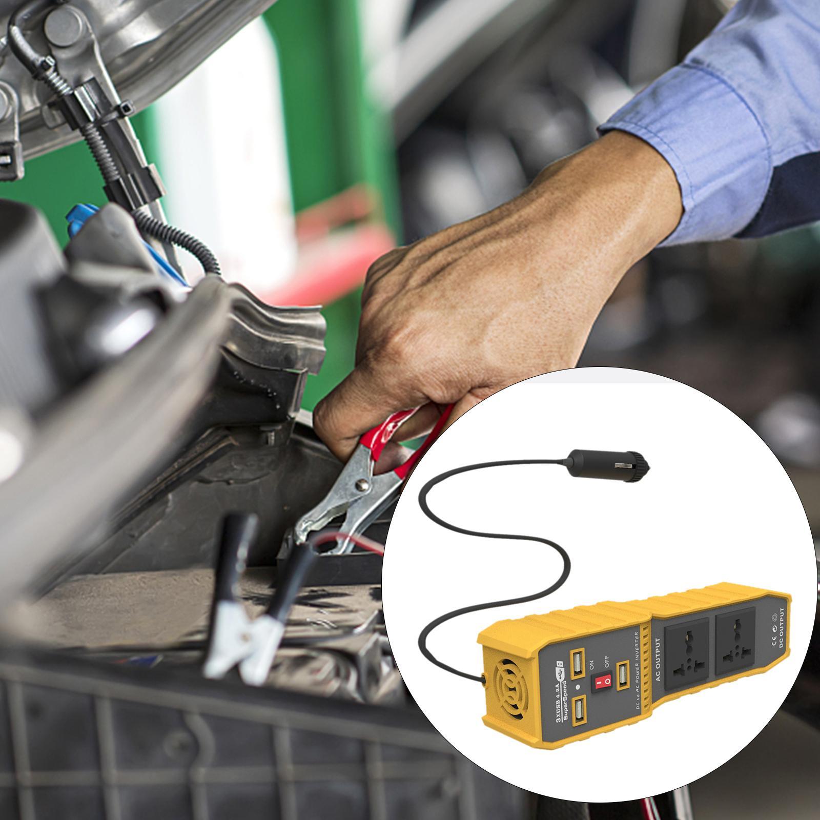 200W DC to Inverter Charger 3 Ports USB and 2 Outlets