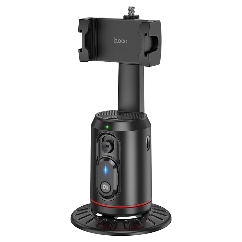 Giá đỡ điện thoại thông minh quay theo khuôn mặt HOCO K23 Lotus có điều khiển quay chụp, Auto Face Tracking xoay 360, ra lệnh cử chỉ - Hàng chính hãng