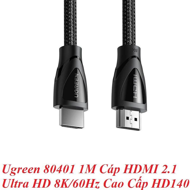 Ugreen UG80401HD140TK 1M 8K 60Hz 4K 120hz màu đen Cáp HDMI 2.1 Ultra HD Cao Cấp - HÀNG CHÍNH HÃNG