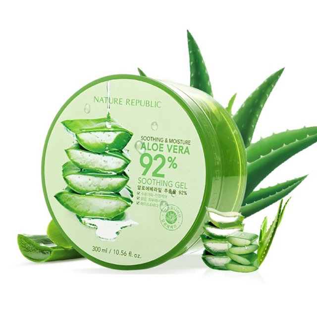 Gel Dưỡng Ẩm Tối Ưu Từ Nha Đam Nature Republic Aloe Vera 92% 300ml ( hàng chính hãng, có tem phụ )