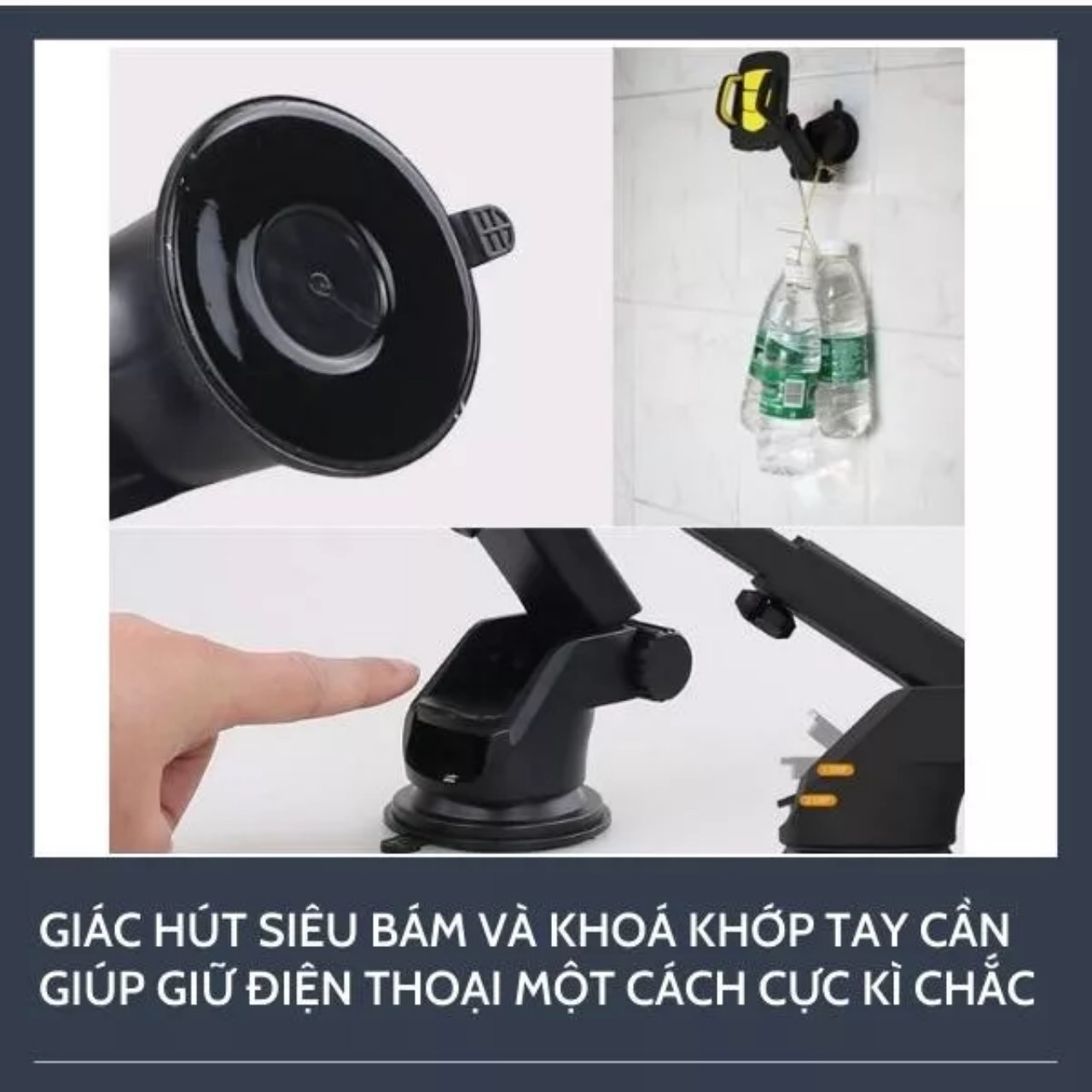 Giá Đỡ Điện Thoại Trên Ô Tô Kẹp Điện Thoại Trên Xe Hơi Chắc Chắn, Thích Hợp Nhiều Vị Trí Trên Ô Tô - HÀNG CHÍNH HÃNG MINIIN