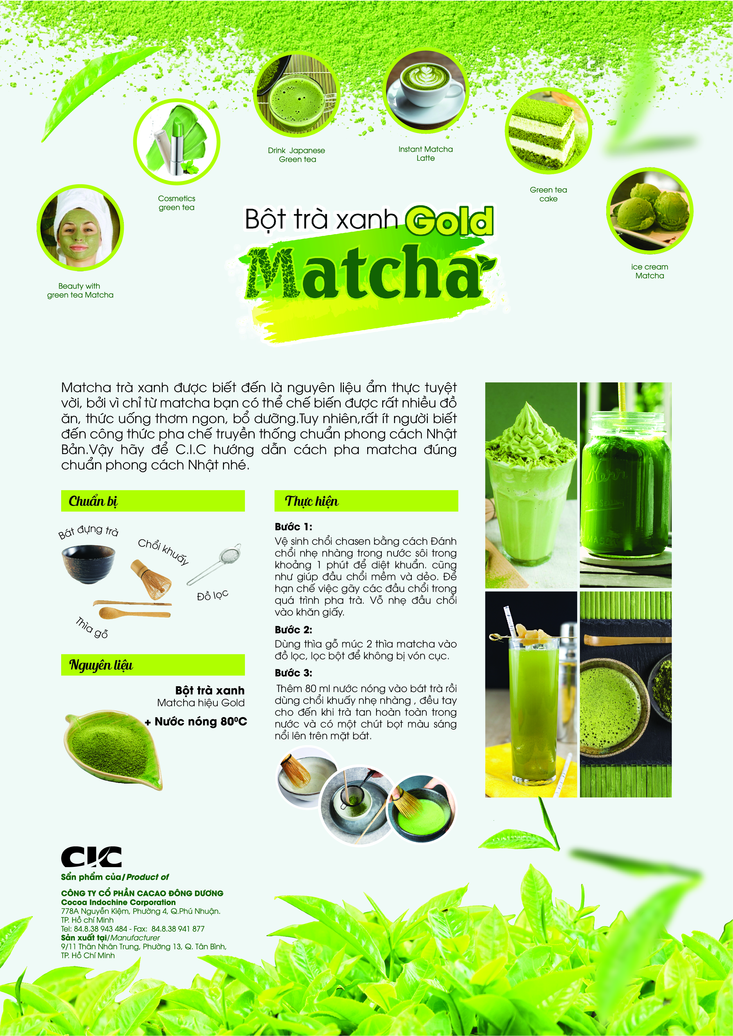 Bột trà xanh Matcha gold 500gr