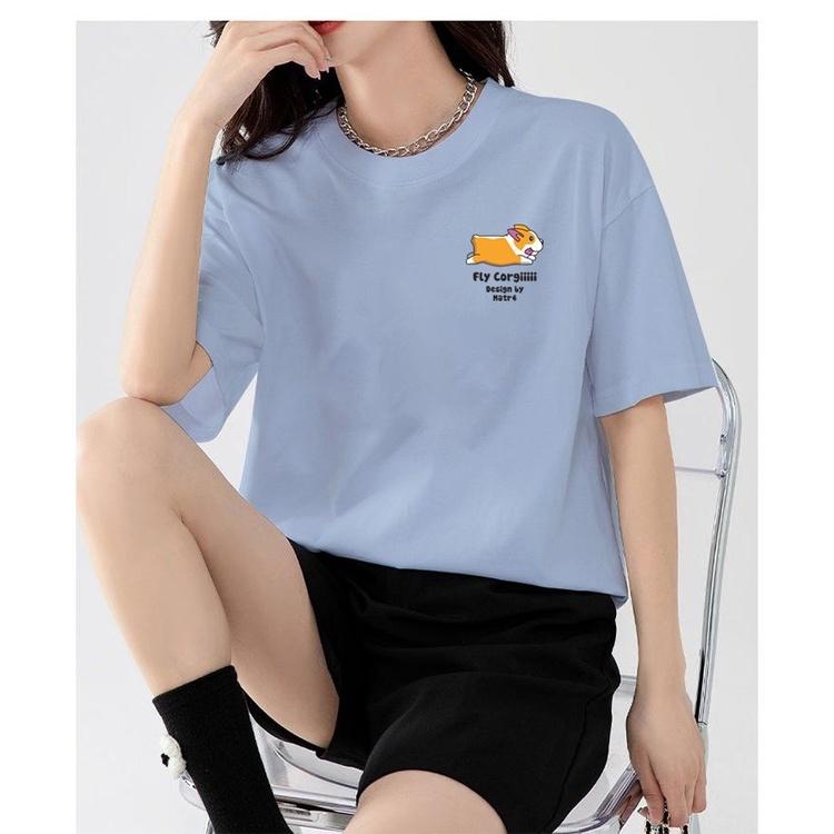 Áo Thun Tay Ngắn Dáng Rộng Phong Cách Hàn QuốcMới 2022 T047 Freesize (Dưới 60kg)