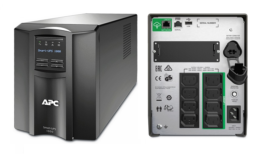 Bộ Lưu Điện: APC Smart-UPS 1000VA LCD 230V with SmartConnect - SMT1000IC - Hàng Tốt - Chính Hãng