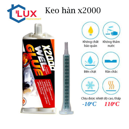 Keo hàn gắn đa năng X2000 siêu chắc Nhật Bản , hàn gắn được mọi kim loại sắt thép