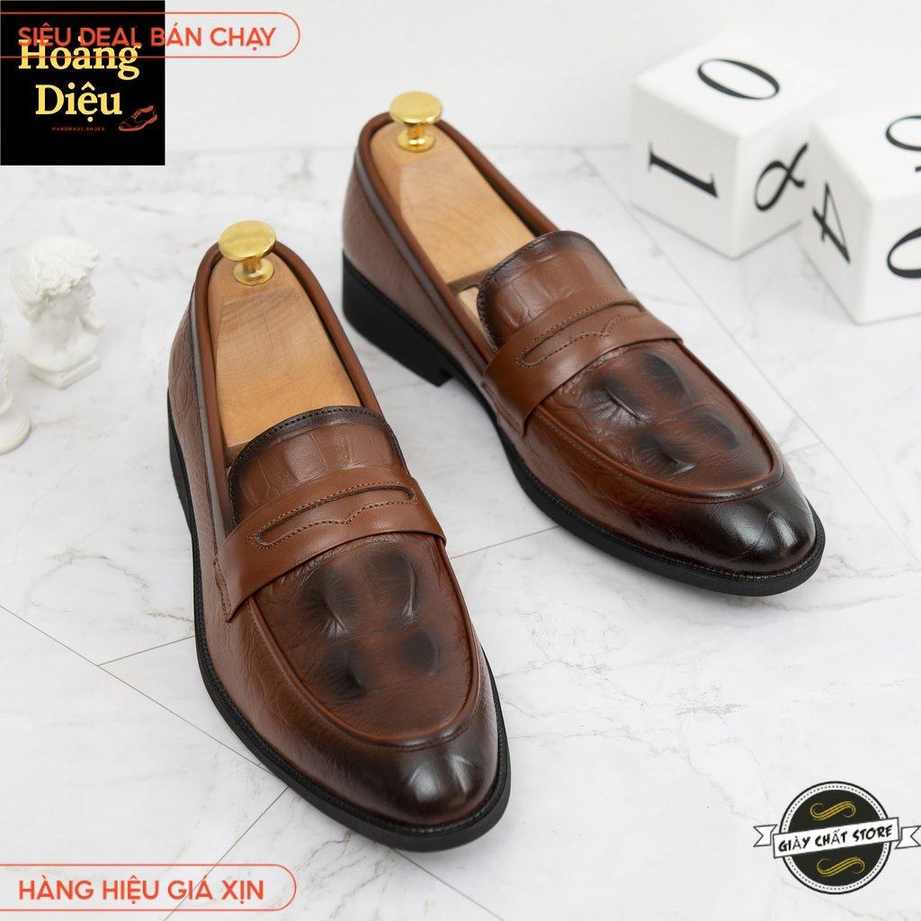 Giày Tây Nam Công Sở Cao Cấp, Hàng thủ công handmade 100 %, Chất Da Pu Pu Màu Nâu Đẳng Cấp Sang Trọng