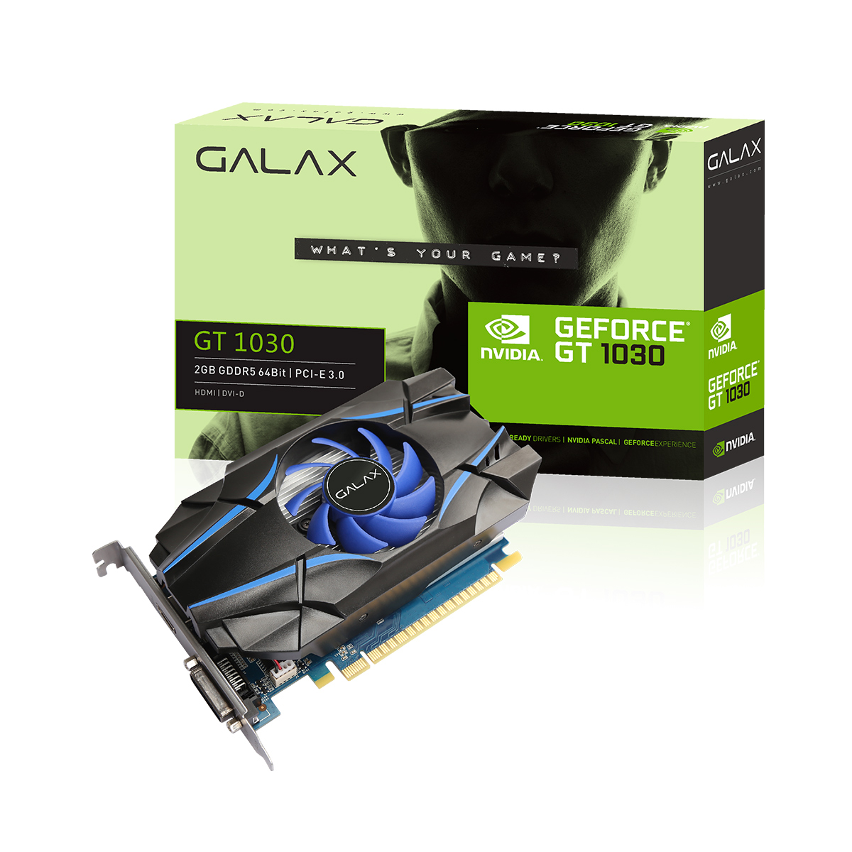 Card màn hình P85C Blue GF GT1030 2GB DDR5 30NPH4HVQ4ST Galax