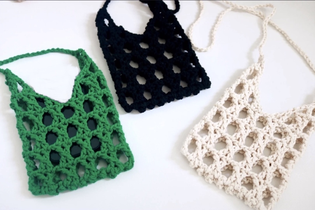 TÚI LƯỚI ĐEO CHÉO VAI XÁCH CẦM TAY TOTE DẠO PHỐ ĐI BIỂN + TÚI VẢI RÚT / NO.5 BAG