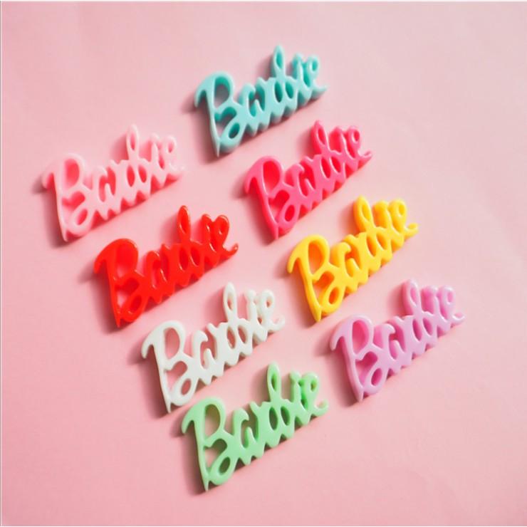 HN * Charm chữ Barbie trang trí vỏ ốp điện thoại, DIY