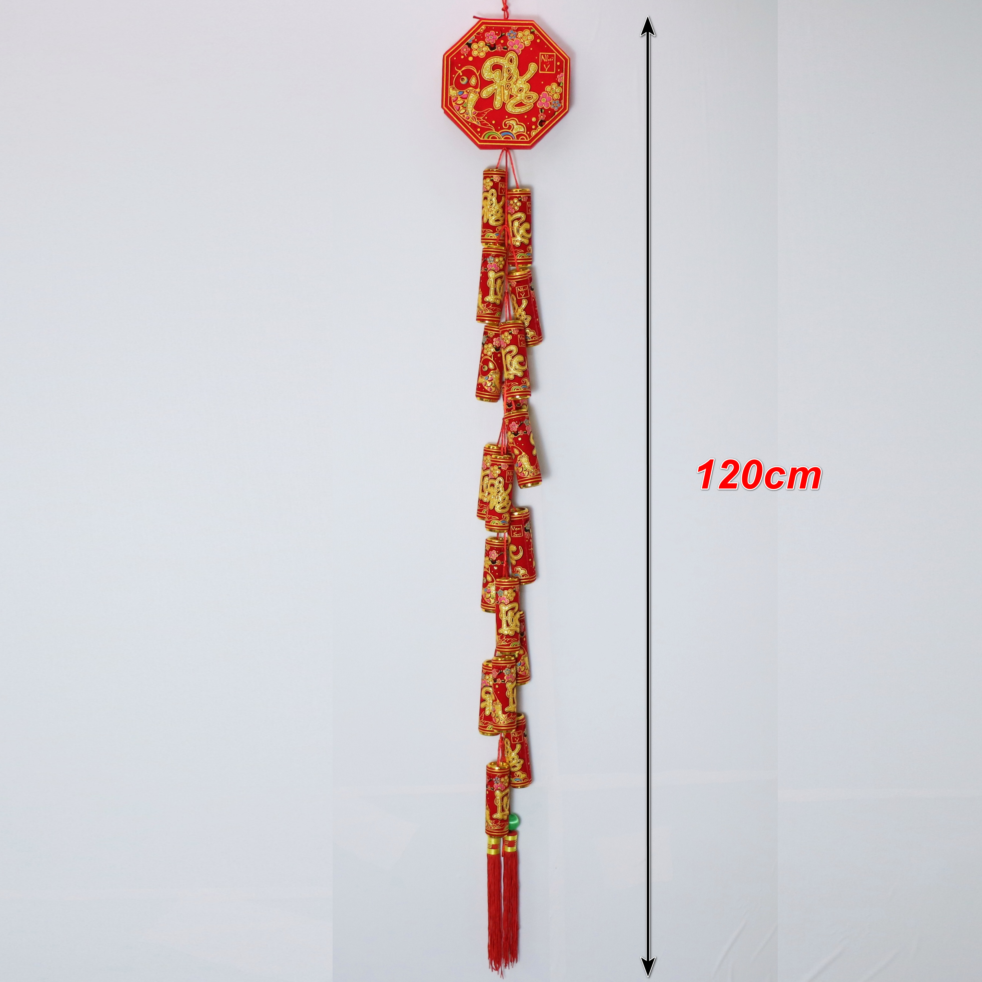 Chùm pháoo mô hình chữ Việt trang trí tết mừng xuân