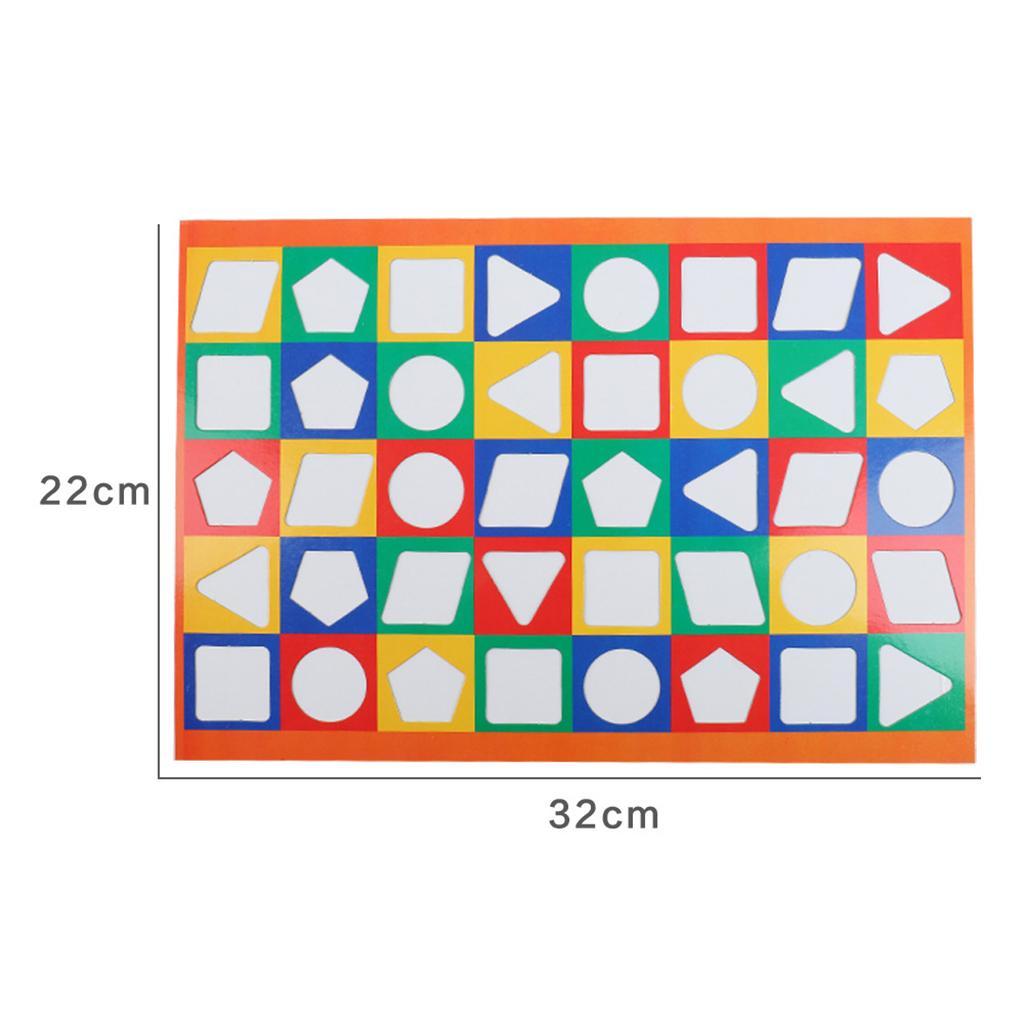 Montessori Matching Game DIY Brain Teaser Irregular Kids Early Gift