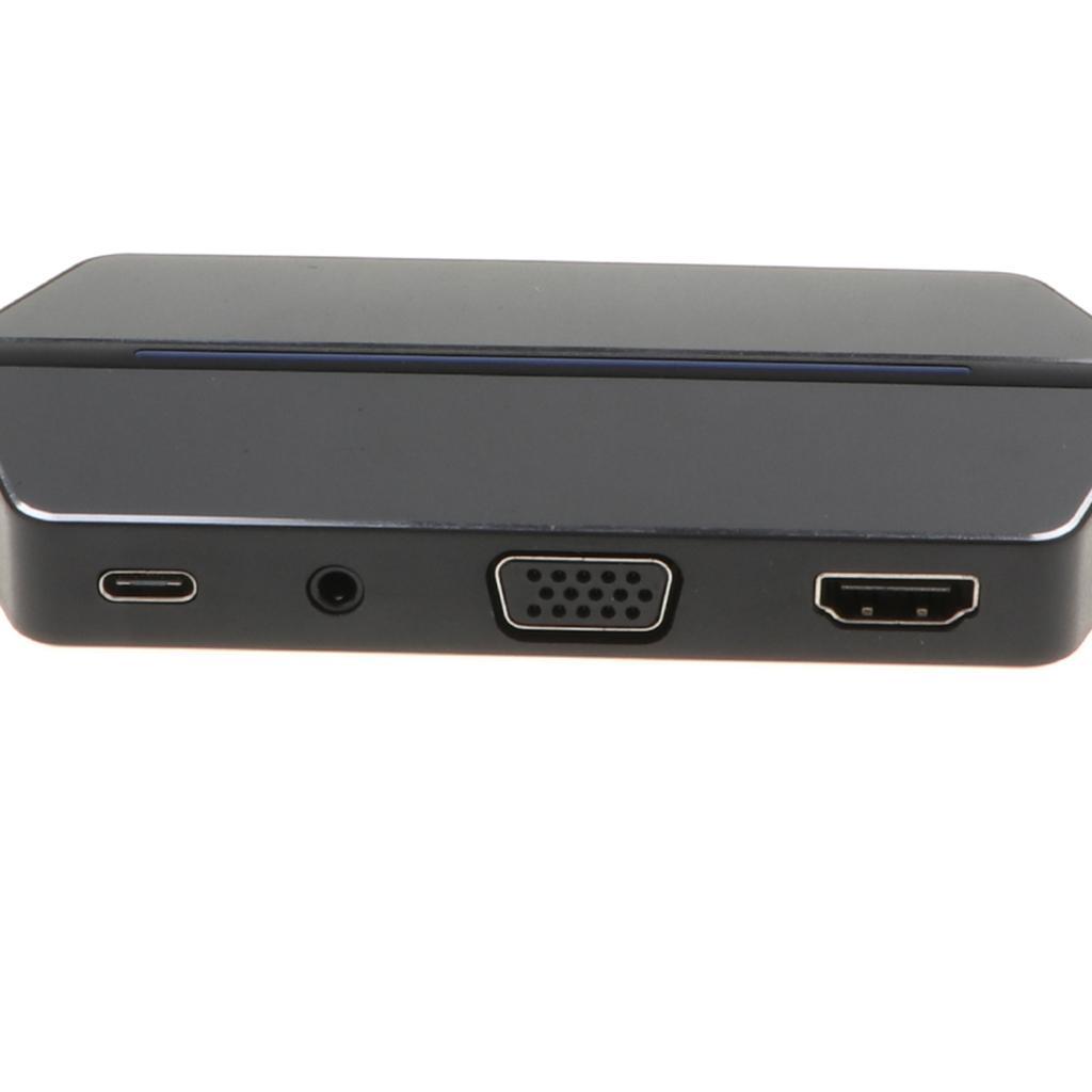 8 In 1 Type C USB Hub USB-C To USB 3.0/ VGA/ Type C HDMI Adapter