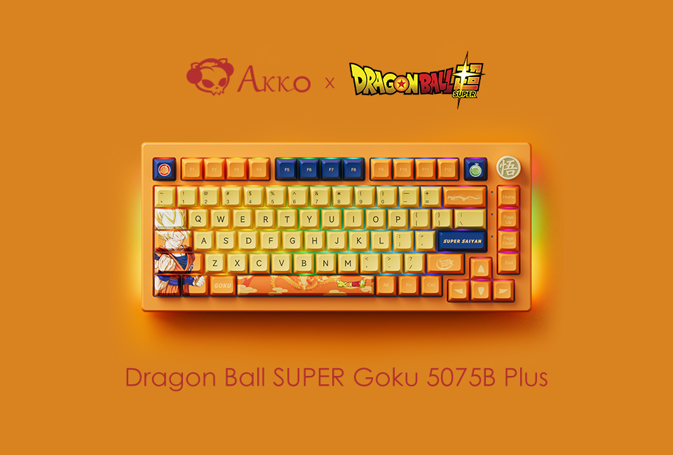 [Mới, hàng chính hãng] Bàn phím AKKO 5075B Plus Dragon Ball Super – Goku (Multi-modes/RGB/Hotswap/Gasket mount)