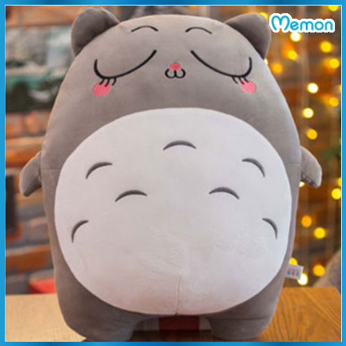 Gấu bông Totoro biểu cảm cao cấp - Hàng chính hãng Memon - Đồ chơi thú nhồi bông Totoro kích thước 35cm