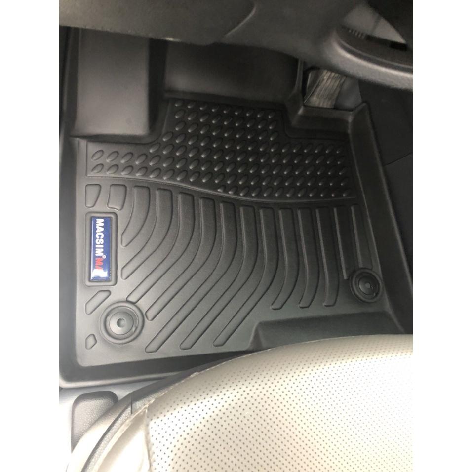 Thảm lót sàn xe Hyundai Santafe 2014-2018 Nhãn hiệu Macsim chất liệu nhựa TPV cao cấp màu đen