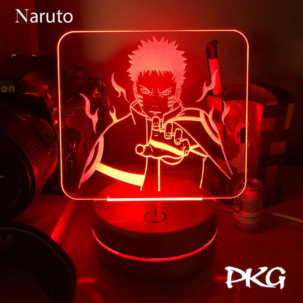 Đèn Ngủ Led 3D NARUTO nhân vật Anime phát sáng 16 màu cảm ứng có điều khiển từ xa