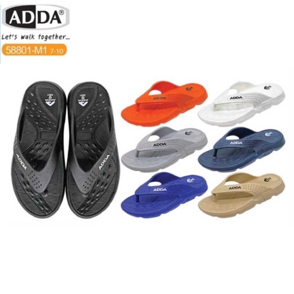 Dép nam xỏ ngón nhựa đúc  liền khối ADDA Thái Lan 58801 - Navy