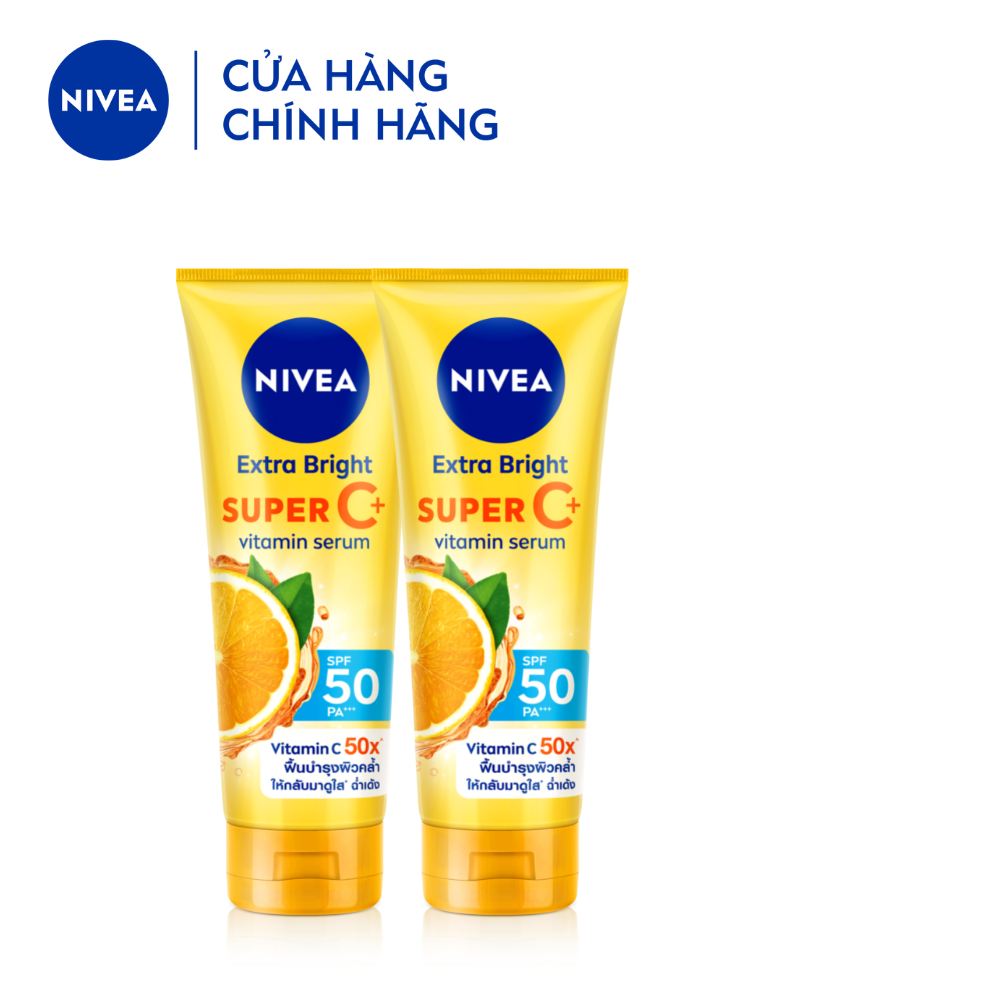 Bộ 2 Serum Dưỡng Thể & Chống Nắng SPF50 PA+++ NIVEA Vitamin Super C+ - 98448