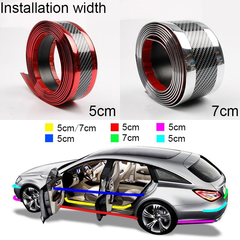 Miếng dán bằng sợi carbon cao su bảo vệ cho cửa xe ô tô