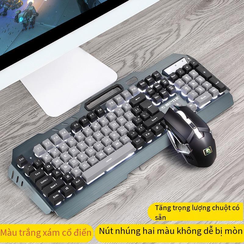 Giao hàng nhanh Bộ bàn phím và chuột sạc không dây Xinmeng 670 Bộ bàn phím chơi game máy tính