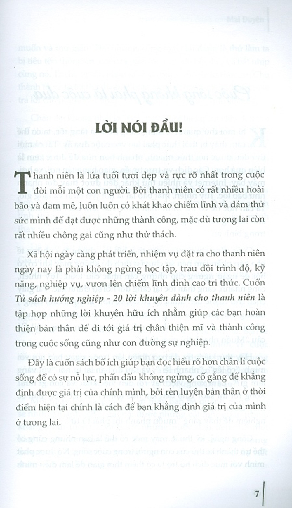 Tủ Sách Hướng Nghiệp - 20 Lời Khuyên Dành Cho Thanh Niên