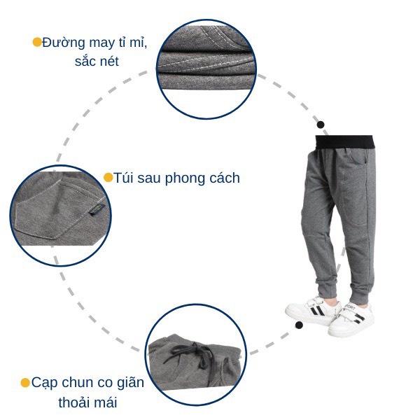 (30-45kg) Quần dài bé trai size đại AKL, quần dài thu đông bé trai từ 9-14 Tuổi
