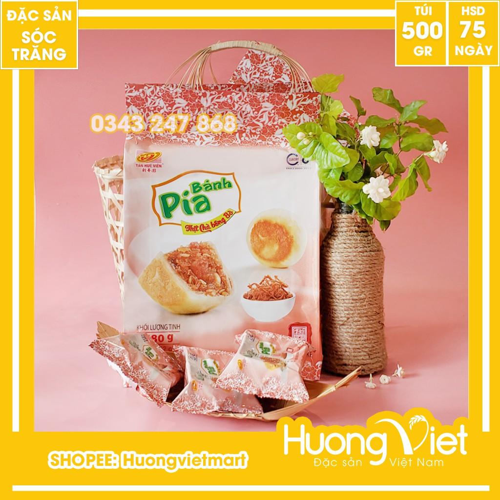 Bánh pía thịt chà bông bò Tân Huê Viên 500G, bánh pía mini sóc trăng