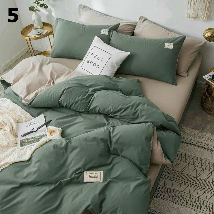 Bộ chăn ga gối vải cotton tici 4 món – chăn mền, drap giường, vỏ gối - ga giường đủ size