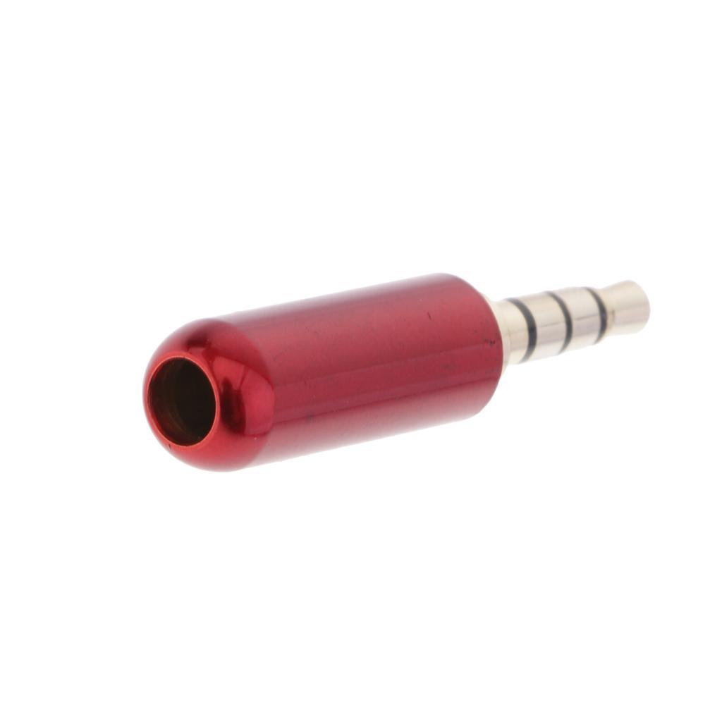 2x 3.5mm Male AUX Plug Jack Stereo Headphone Solder Audio Adapter