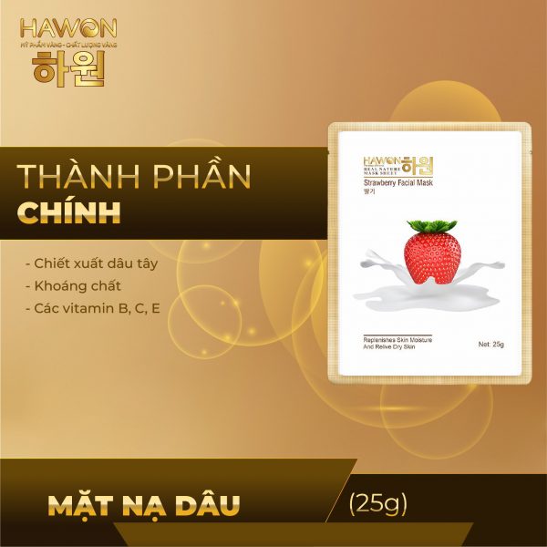 Mặt Nạ Giấy Dưỡng Da Trái Cây Chính Hãng HAWON - 25g