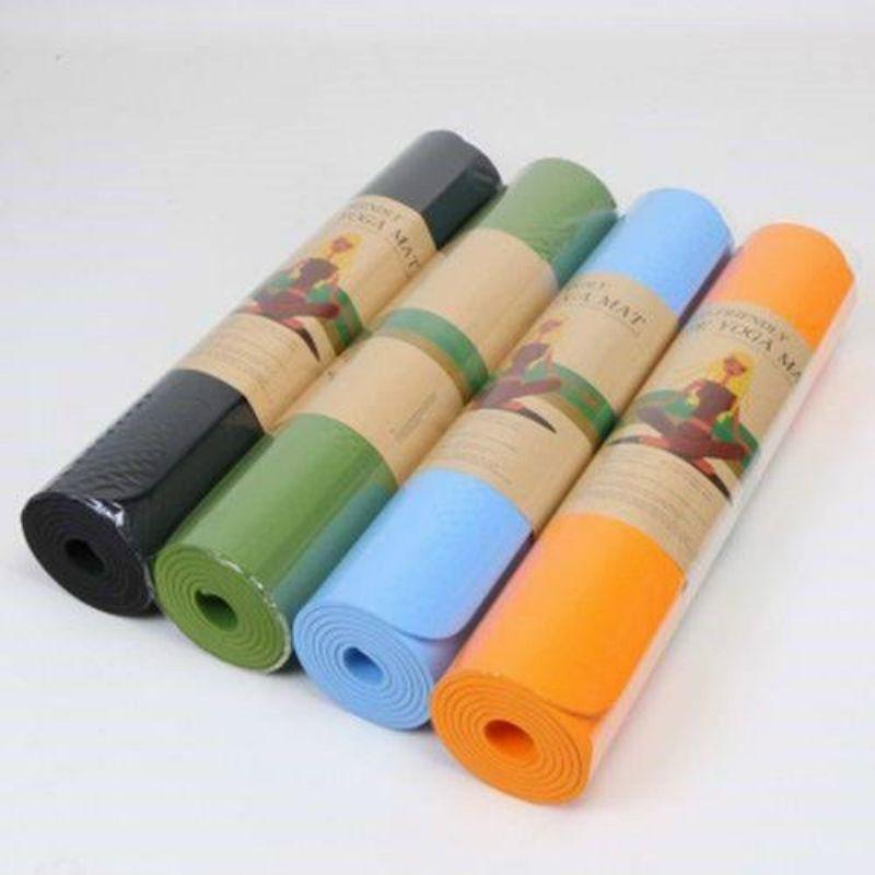 Thảm tập yoga TPE 2 lớp 6mm,thảm yoga chống trơn trượt ( màu ngẫu nhiên)